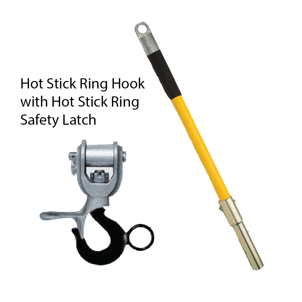 Little Mule Lineman's Hot Stick Ring Hooks with Hot Stick Ring Safety Latches Hoist from Columbia Safety